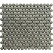 Grey Round Mosaic Tile Full Body Glass Mosaic for Wall Outdoor
